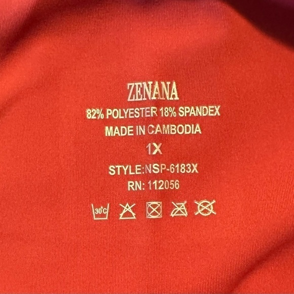 Zenana NWT Polyester/Spandex Bike Shorts - Plus Sizes - Rose Color - Picture 3 of 3